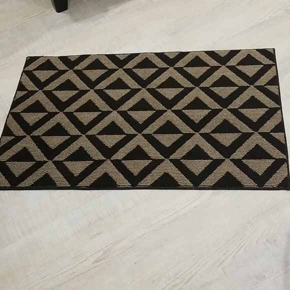 BROWN BLACK GEOMETRIC PATTERN RUG - Picture 3 of 13